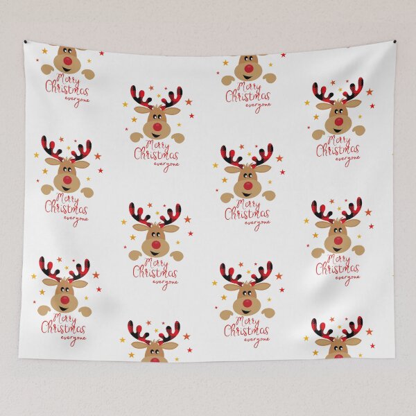 Item preview, Merry Christmas Reindeer designed and sold by MollyJaneArt.