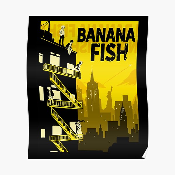 "Banana Fish NYC Skyline Gift For Fan" Poster for Sale by VeraCosmart