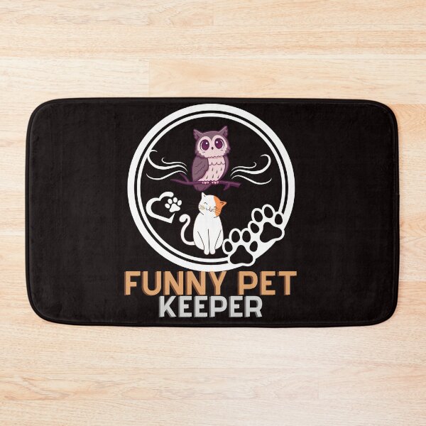 Item preview, cat and an owl funny pet keeper designed and sold by dansonarts.