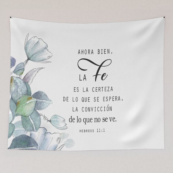 Item preview, Hebreos 11:1 Spanish Bible Verse designed and sold by latiendadearyam.