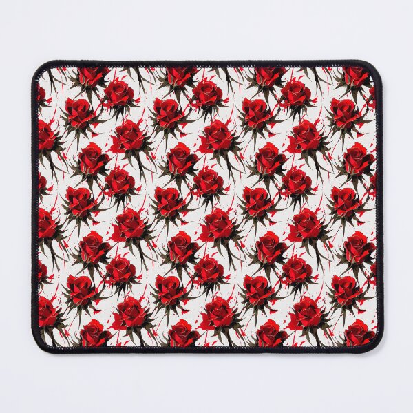 Item preview, Red Ink Roses on a White Background designed and sold by DesArtStudio.