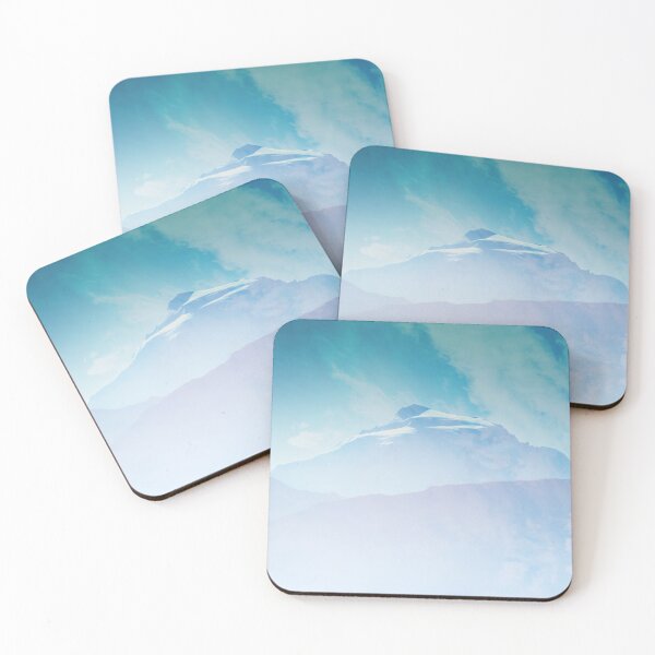 Item preview, Beautiful winter landscape with clouds and mountains. Light blue sky background designed and sold by annamiss.