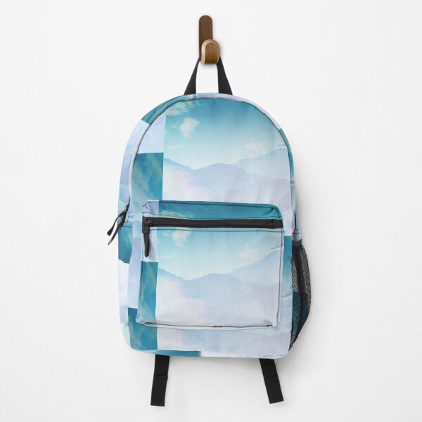 Item preview, Beautiful winter landscape with clouds and mountains. Light blue sky background designed and sold by annamiss.