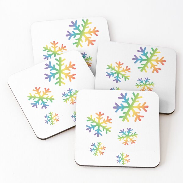 Item preview, Rainbow Christmas Snowflakes  designed and sold by MollyJaneArt.