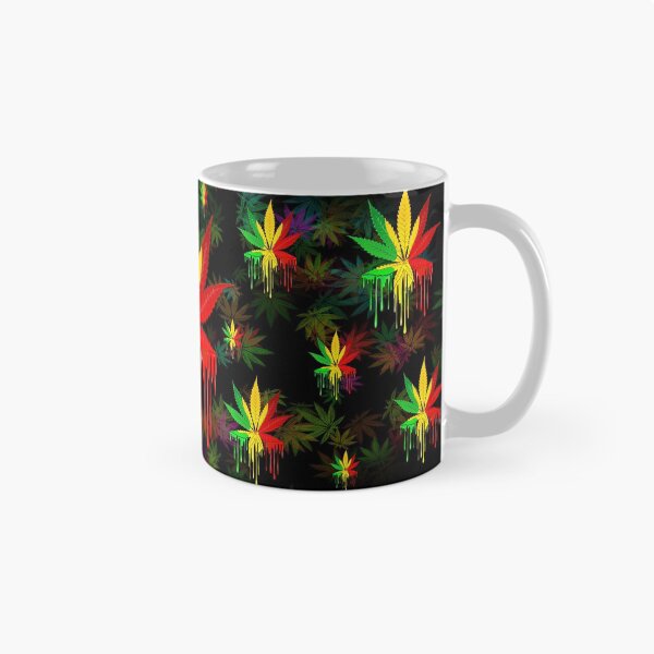 Artikelvorschau, Blatt Rasta Farben tropfende Farbe entworfen und verkauft von BluedarkArt.