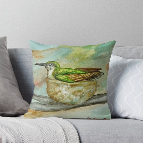 Item preview, RUBYTHROAT HUMMINGBIRD EN EL NIDO designed and sold by SpiderMilkshake.