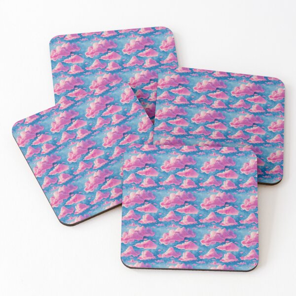 Item preview, Watercolor Pink Cotton Candy Clouds Clouds Pattern designed and sold by DesArtStudio.