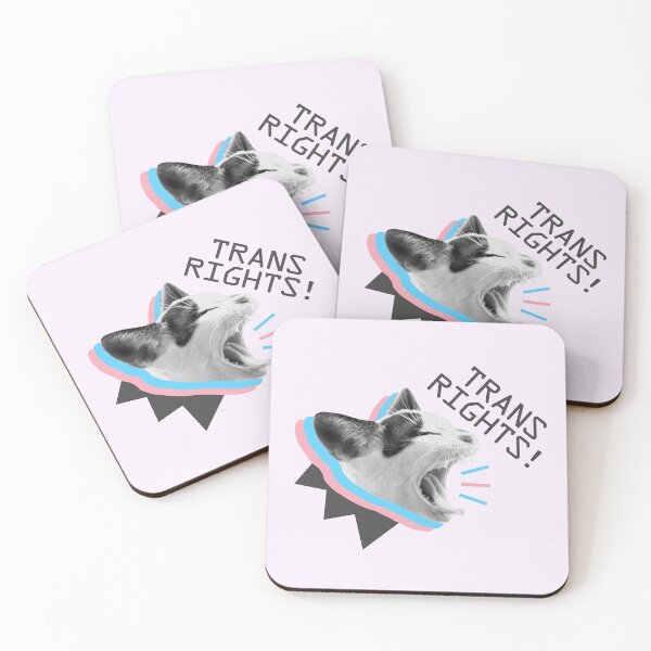 Item preview, Trans Rights Cat (No Border) designed and sold by Katy Creates.