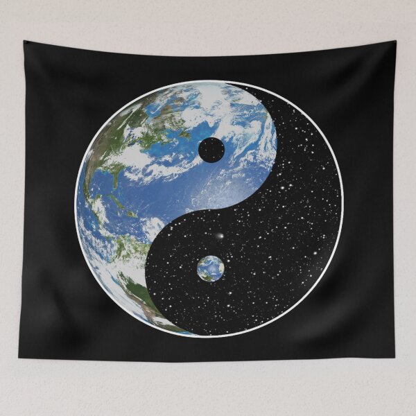 Item preview, Earth and Space Yin Yang Symbol designed and sold by Vintage Vibes by Paul Boyer.