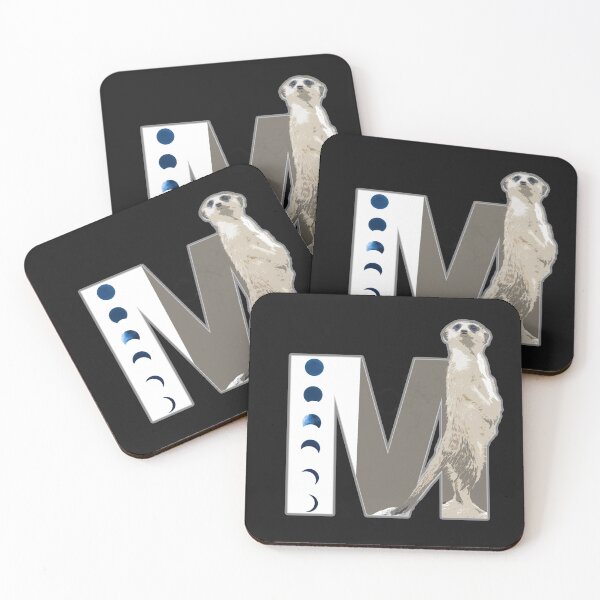 Item preview, ABC letter m as meerkat designed and sold by Designologys.