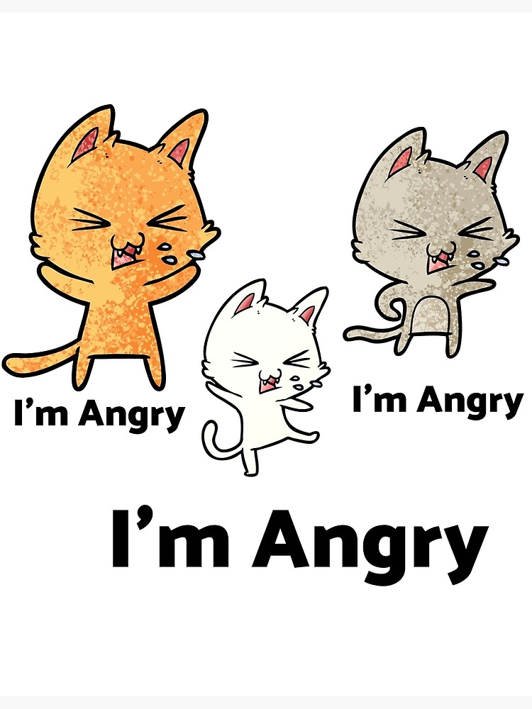 No Talk Me I'm Angry ,cute cat , angry cat , kitty Mouse Pad