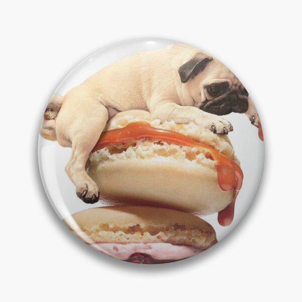 Item preview, Pug on Macarons designed and sold by toppopin.