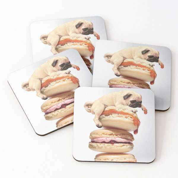 Item preview, Pug on Macarons designed and sold by toppopin.
