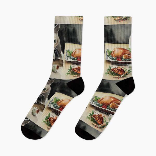 Item preview, Cat on Thanksgiving Dinner designed and sold by recollectionsv.