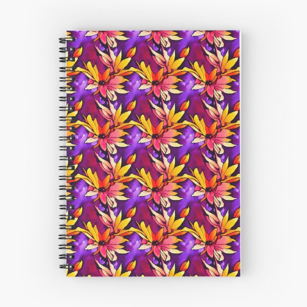 Item preview, Bright Floral Pattern on a Purple Background designed and sold by DesArtStudio.