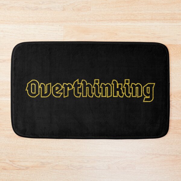 Item preview, Overthinking, gold glitter mental health message designed and sold by Designbyfia.