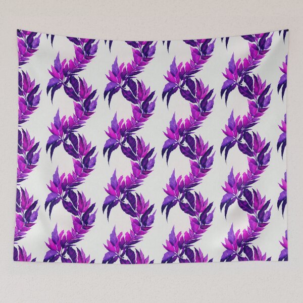 Item preview, Bright Purple Ferns Pattern on a White Background designed and sold by DesArtStudio.