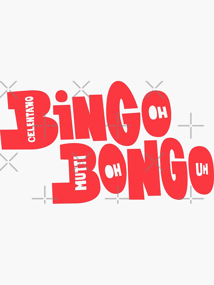 "Adriano Celentano Bingo Bongo Ornella Mutti" Sticker for Sale by Boogosh Redbubble