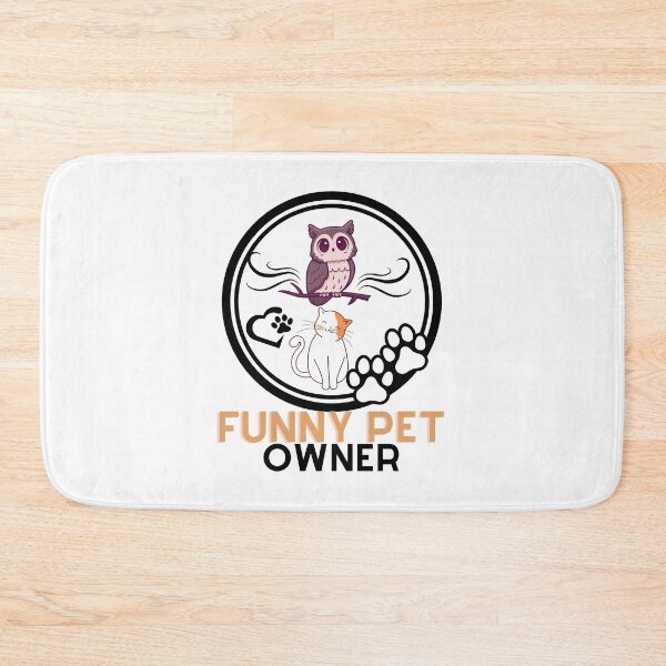 Item preview, cat and an owl funny pet owner designed and sold by dansonarts.