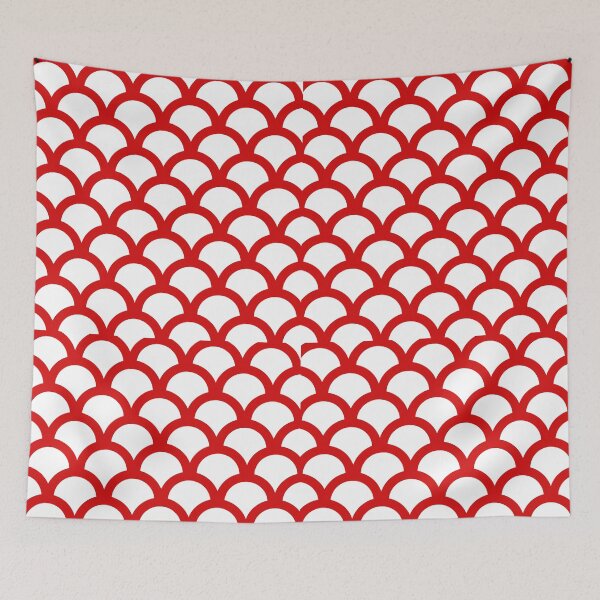 Item preview, Half Circle Red Pattern designed and sold by mylensflow.