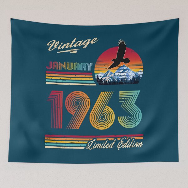 Item preview, January 1963 Birthday designed and sold by GreenSplash.