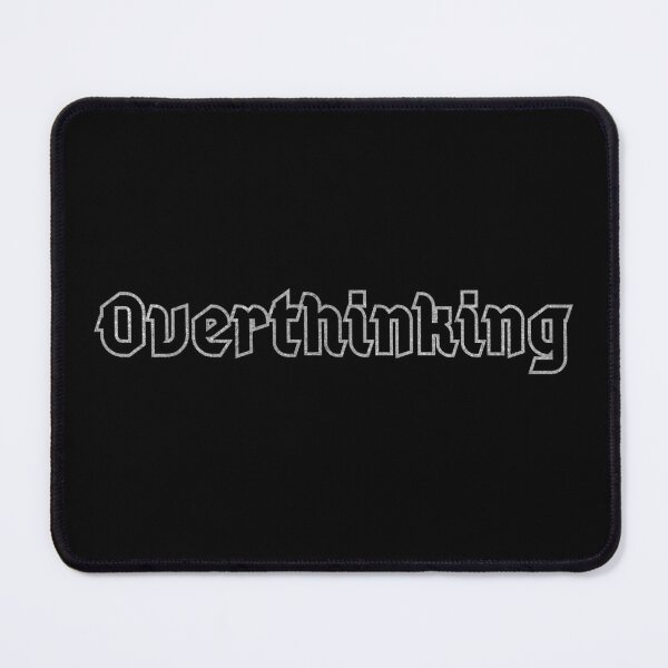 Item preview, Overthinking, silver glitter mental health message designed and sold by Designbyfia.