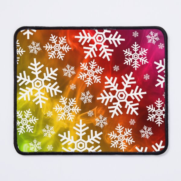 Item preview, Simple White Snowflakes Pattern on Rainbow Fog designed and sold by Coffee Lifestyle.