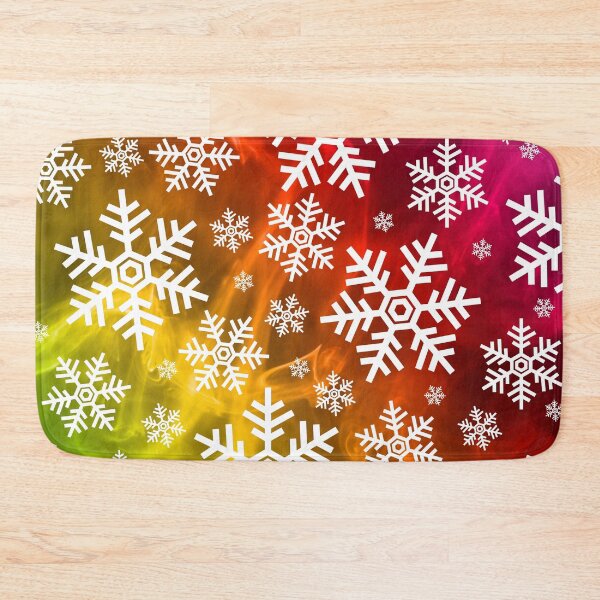 Item preview, Simple White Snowflakes Pattern on Rainbow Fog designed and sold by Coffee Lifestyle.