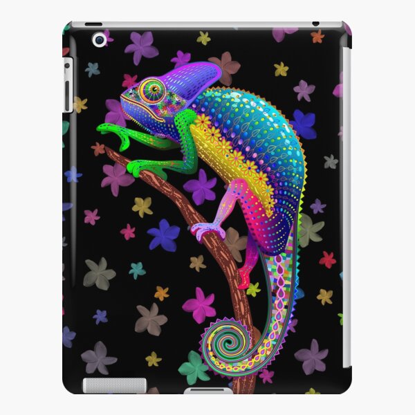 Chameleon Fantasy Rainbow Colors iPad Snap Case