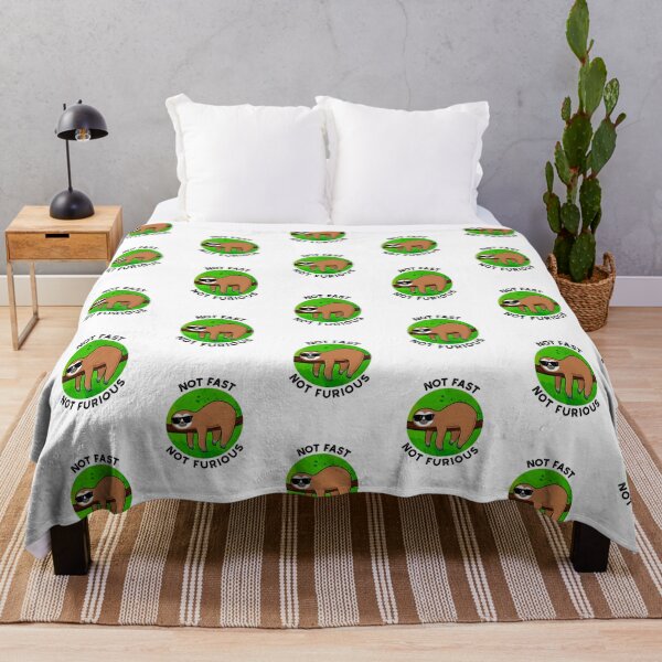 Item preview, Not Fast Not Furious Funny Sloth Puns designed and sold by punnybone.