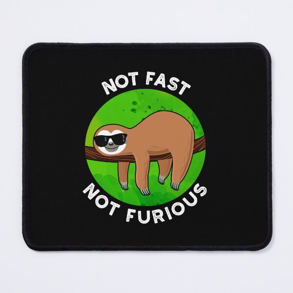 Item preview, Not Fast Not Furious Funny Sloth Puns (Dark BG) designed and sold by punnybone.