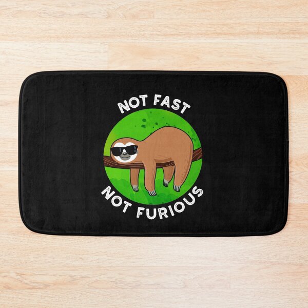 Item preview, Not Fast Not Furious Funny Sloth Puns (Dark BG) designed and sold by punnybone.