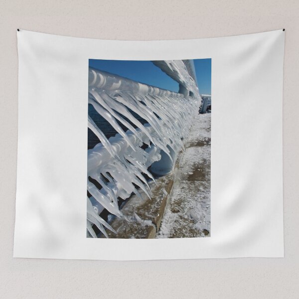 Item preview, Icicles On The Rail - Clinch Park - Traverse City, MI designed and sold by S S Photography.