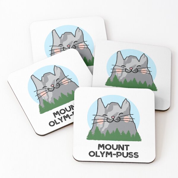 Item preview, Mount Olym-puss Funny Mountain Puns  designed and sold by punnybone.