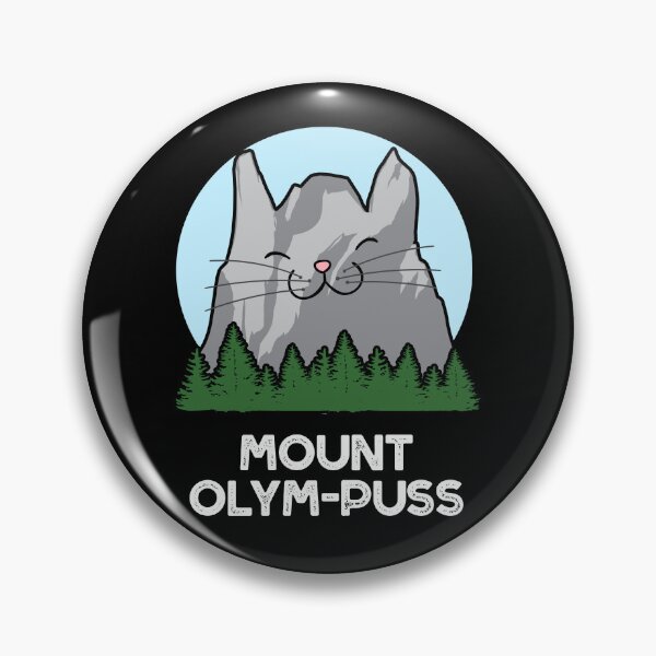 Item preview, Mount Olym-puss Funny Mountain Puns (Dark BG) designed and sold by punnybone.