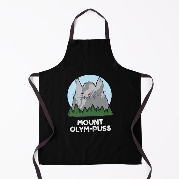 Item preview, Mount Olym-puss Funny Mountain Puns (Dark BG) designed and sold by punnybone.