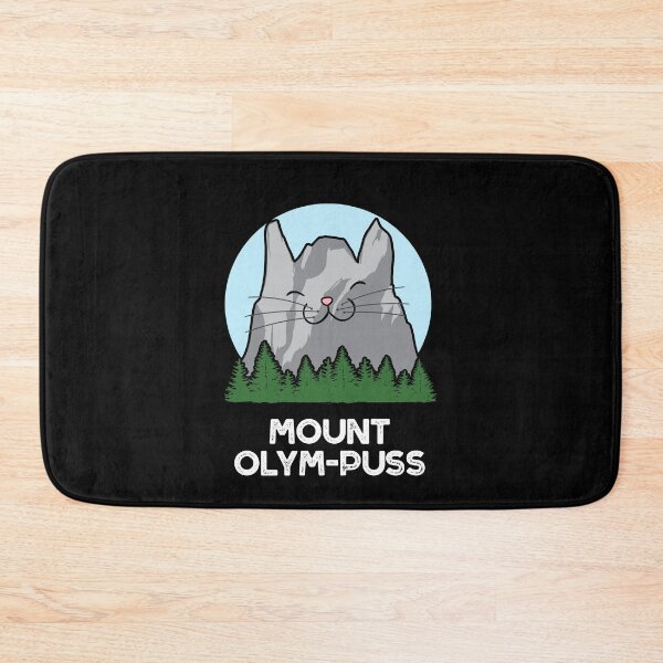Item preview, Mount Olym-puss Funny Mountain Puns (Dark BG) designed and sold by punnybone.