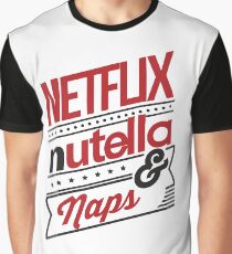 Camiseta gráfica NETFLIX, NUTELLA y NAPS.