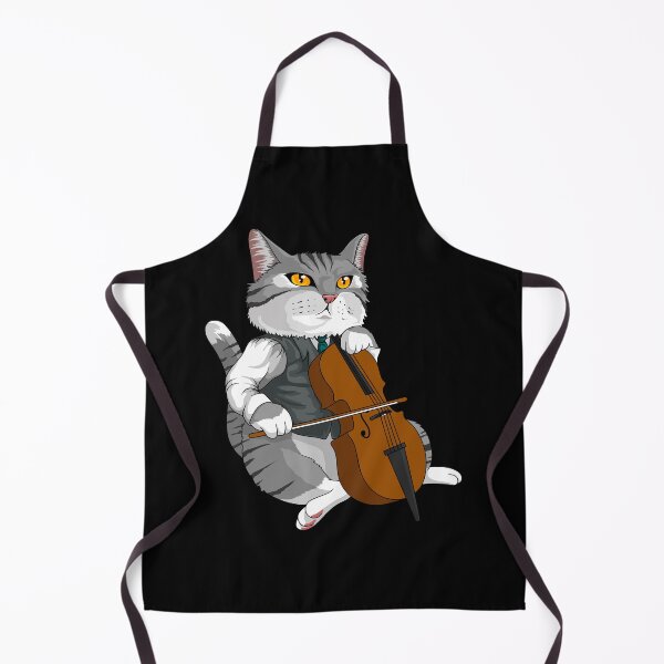Item preview, Cat Playing Cello Violin musical instrument designed and sold by Ibu83.