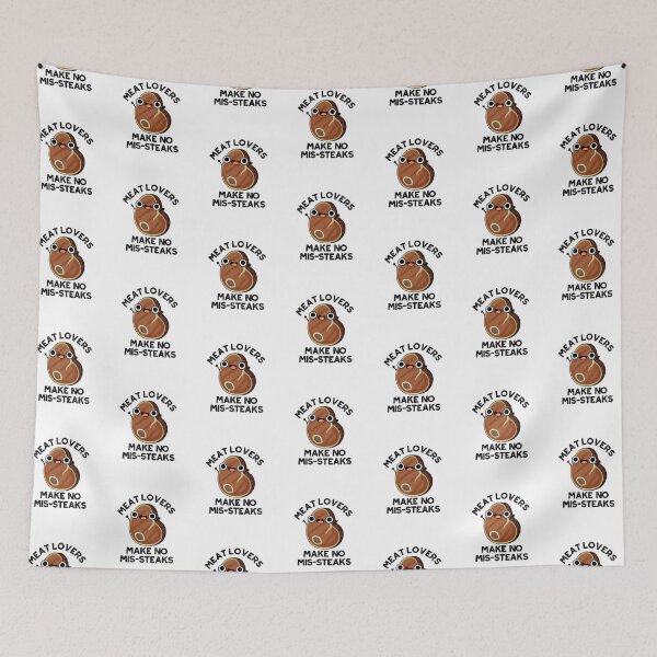 Item preview, Meat Lovers Make No Mis-steaks Funny Food Puns  designed and sold by punnybone.
