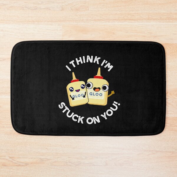 Item preview, I Think I'm Stuck On You Funny Glue Puns (Dark BG) designed and sold by punnybone.