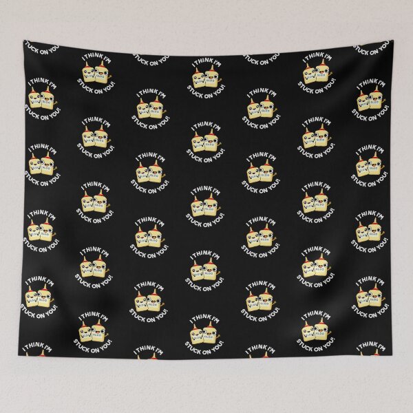 Item preview, I Think I'm Stuck On You Funny Glue Puns (Dark BG) designed and sold by punnybone.
