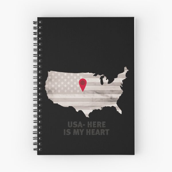 Item preview, USA Here Is My Heart designed and sold by Monikatees.