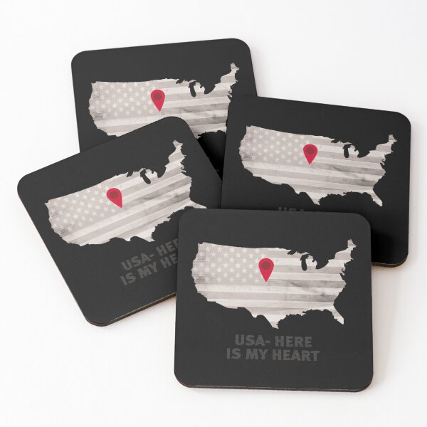 Item preview, USA Here Is My Heart designed and sold by Monikatees.