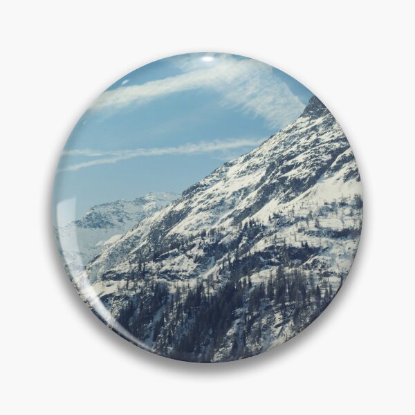 Item preview, Big mountain in snow and winter sky with clouds. Blue sky with mountains designed and sold by annamiss.