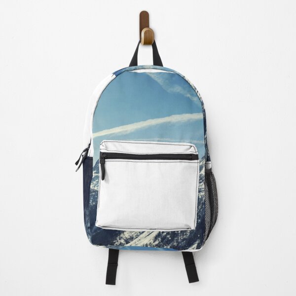 Item preview, Big mountain in snow and winter sky with clouds. Blue sky with mountains designed and sold by annamiss.