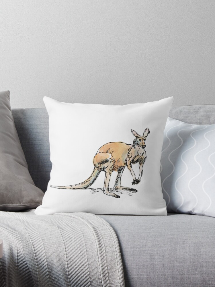 Thumbnail 1 of 4, Pillow, Kangaroo-in-waiting designed and sold by dmtab.
