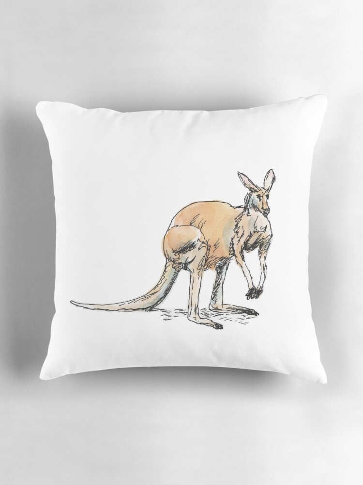 Thumbnail 3 of 4, Pillow, Kangaroo-in-waiting designed and sold by dmtab.