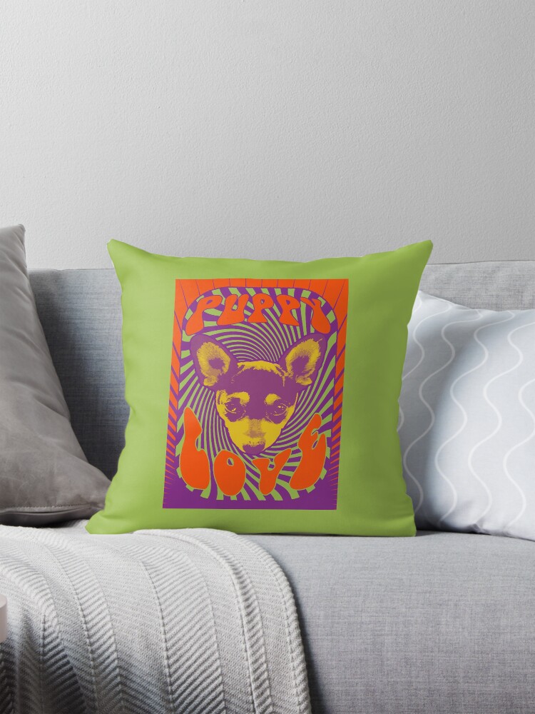 Thumbnail 1 of 4, Pillow, Puppy Love designed and sold by dmtab.