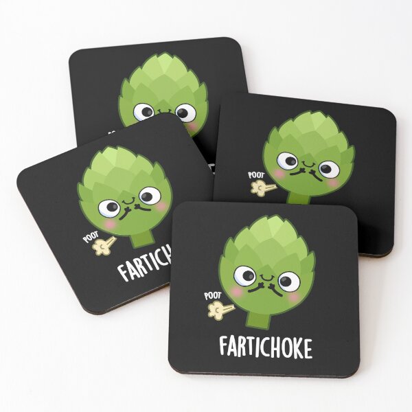 Item preview, Fartichoke Funny Farting Artichoke Puns (Dark BG) designed and sold by punnybone.